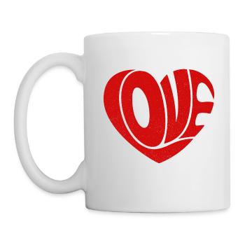 Red Love Heart - Mug - white - Left