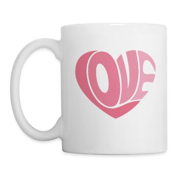 Pink Love Heart - Mug - white - Left
