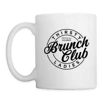Durstiger Damen-Brunch-Club - Tasse - Weiß - Links