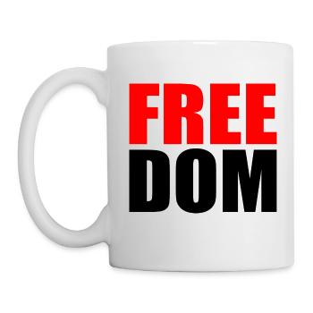 Freedom - Tasse - Weiß - Links
