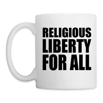 religious liberty for all - Mug blanc - blanc - Gauche