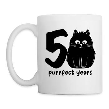 Really purrfect 50 years - Mug - white - Left