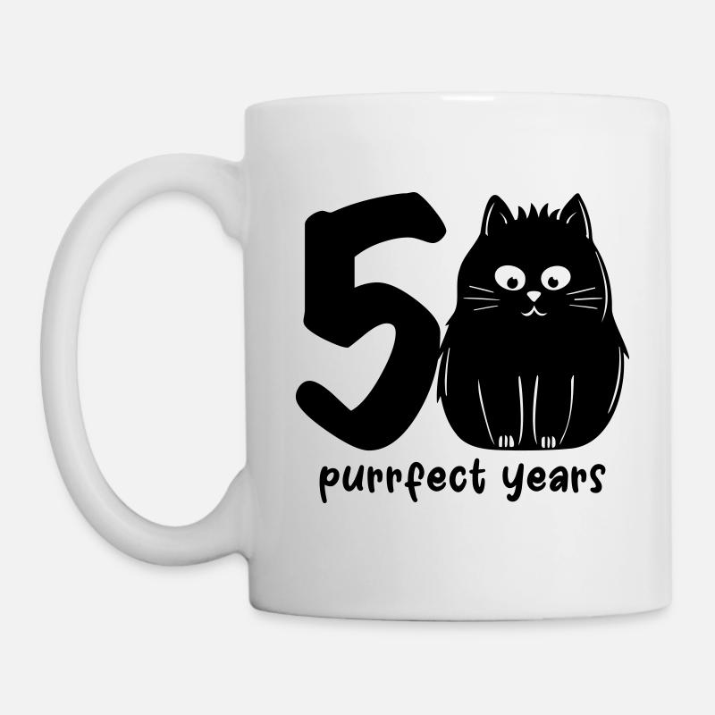Vraiment purrfect 50 ans - Mug blanc - blanc