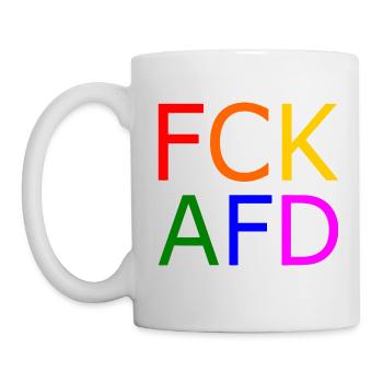 Fck afd - Tasse - Weiß - Links