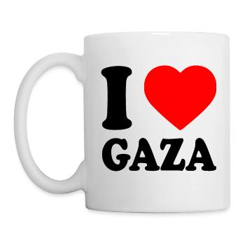 I love gaza - Mug - white - Left