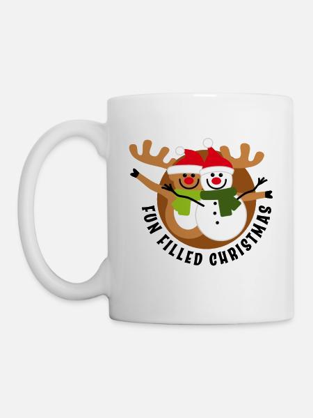 Rudolph et le bonhomme de neige - Mug blanc - blanc