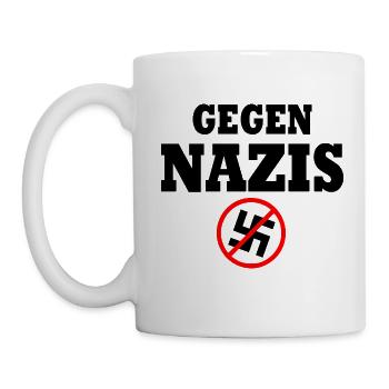 Gegen nazis - Tasse - Weiß - Links