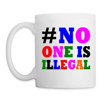 No one is illegal - Mug - white - Left