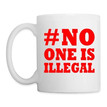 No one is illegal - Mug - white - Left