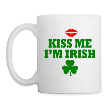 Kiss me im irish - Mug - white - Left