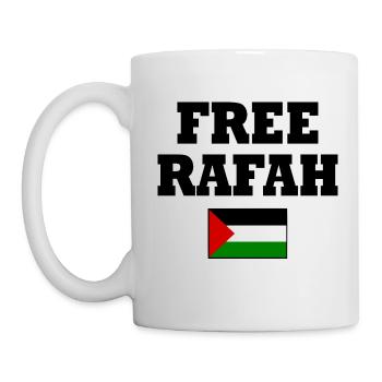 Free rafah - Mug blanc - blanc - Gauche