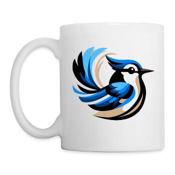 Geai bleu - Mug blanc - blanc - Gauche