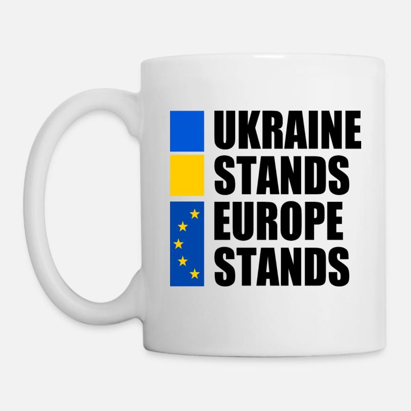 ukraine stands europe stands - Mug blanc - blanc