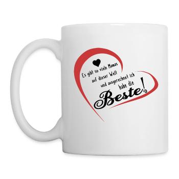 Beste Mama Der Welt Geschenk Mutter Weihnachten - Tasse - Weiß - Links