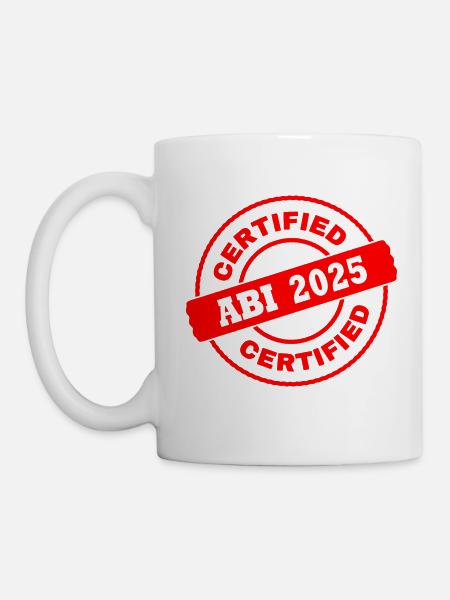 Abi 2025 - Tasse - Weiß