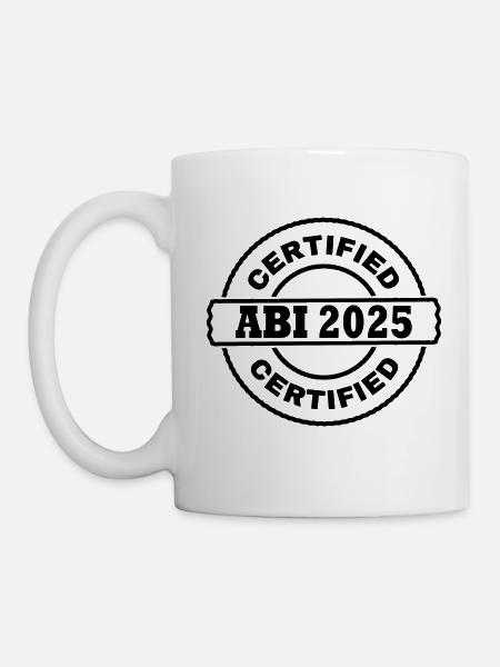 Abi 2025 - Tasse - Weiß