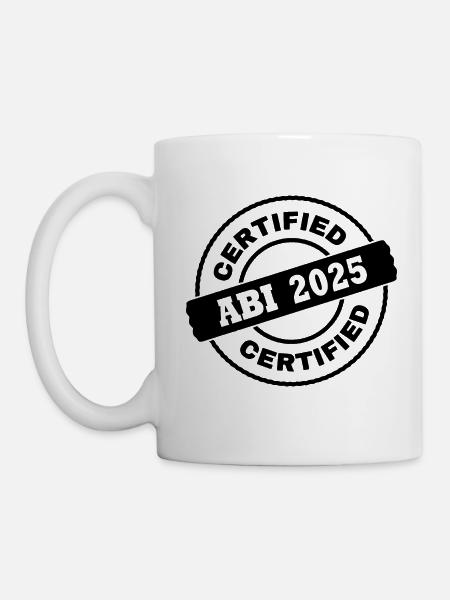 Abi 2025 - Tasse - Weiß