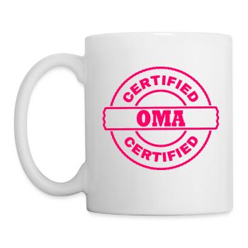 certified oma - Tasse - Weiß - Links