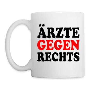 Ärzte gegen rechts - Tasse - Weiß - Links