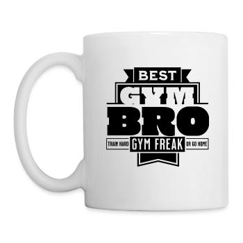 Workout Becher – Best Lifting Bro (Schwarz) - Tasse - Weiß - Links