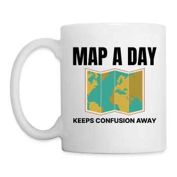 World Map GIS Cartography Earth Geography - Mug - white - Left