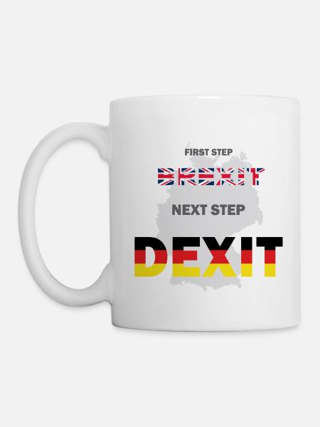 DEXIT - T-Shirt - Tasse - Weiß