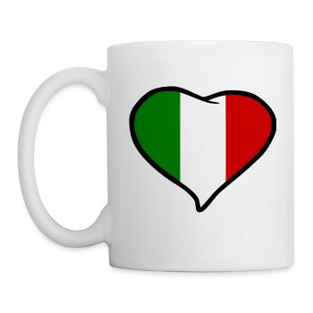 Italien flagge - Tasse - Weiß - Links