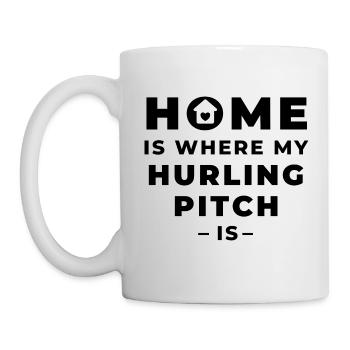 Zuhause ist, wo mein Hurling Pitch ist - Tasse - Weiß - Links