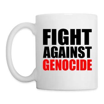 Fight against genocide - Tasse - Weiß - Links