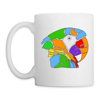 Perroquet arc-en-ciel - Mug blanc - blanc - Gauche