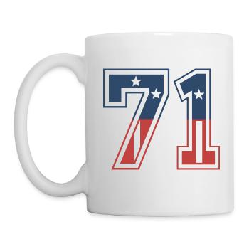 Nummer 71 USA - Tasse - Weiß - Links