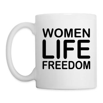 Women life freedom - Mug blanc - blanc - Gauche