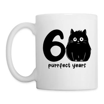 60 années purrfect - Mug blanc - blanc - Gauche