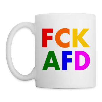 Fck afd - Tasse - Weiß - Links