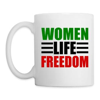 Women life freedom - Mug blanc - blanc - Gauche