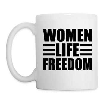 Women life freedom - Mug blanc - blanc - Gauche