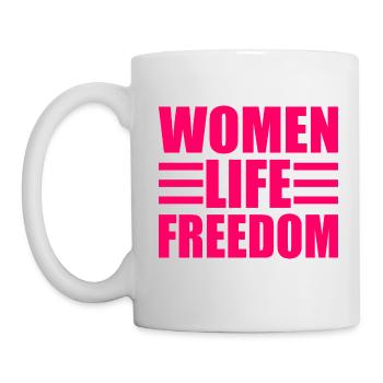 Women life freedom - Mug blanc - blanc - Gauche