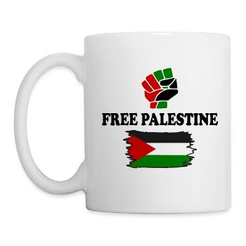 Free palestine - Tasse - Weiß - Links