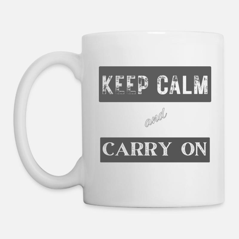 Keep Calm and Carry On - Mug - white