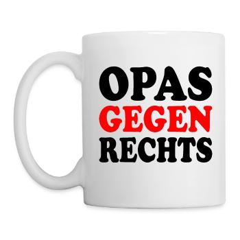Opas gegen rechts - Tasse - Weiß - Links