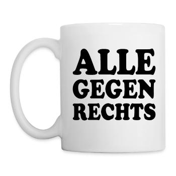 Alle gegen rechts - Tasse - Weiß - Links