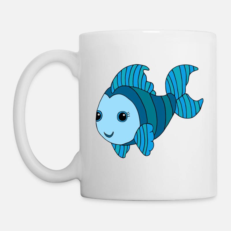 Bunter Fisch - Tasse - Weiß