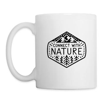 Verbindung mit der Natur - Tasse - Weiß - Links