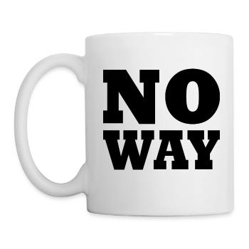 No way - Tasse - Weiß - Links