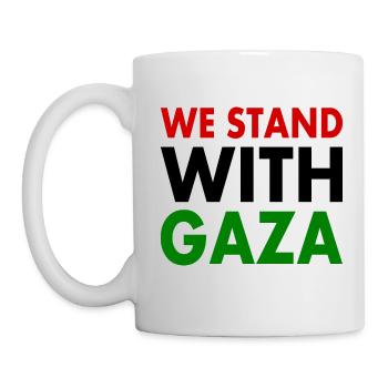 We stand with palestine - Mug - white - Left