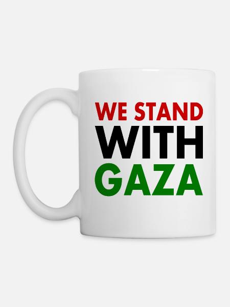 We stand with palestine - Tasse - Weiß
