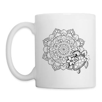 Sea turtle mandala - Tasse - Weiß - Links