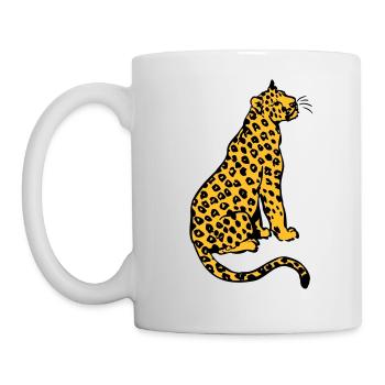 Sitting Leopard by Cheerful Madness!! - Mug - white - Left