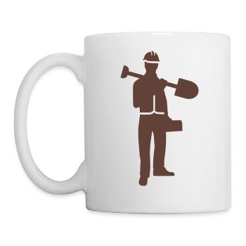 Bauarbeiter - Tasse - Weiß - Links