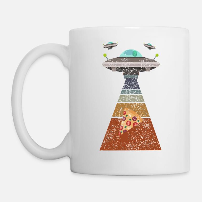 Pizza Ufo - Tasse - Weiß